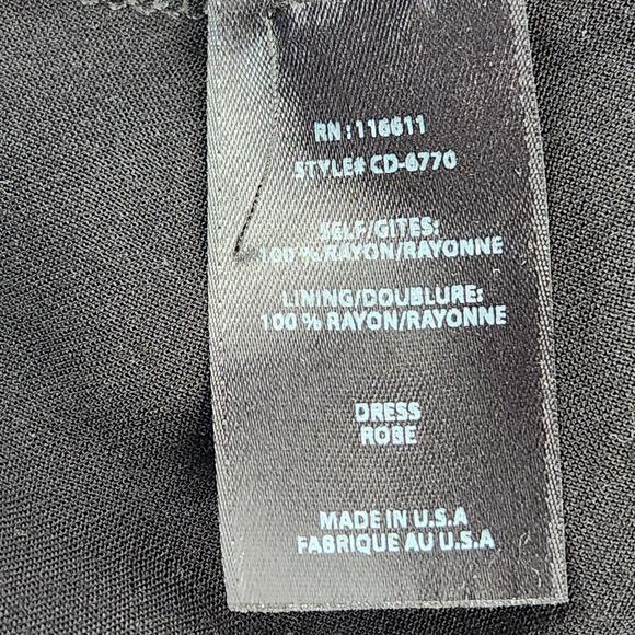 Amadi Rossi Anthropologie Ruffle Mini Tunic Dress Size S Black Long Sleeve Boho - Picture 7 of 10